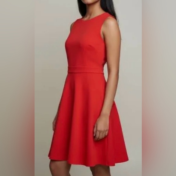 New York & Company Dresses & Skirts - New York & Co Women’s Red Dress Open Back Cotton Knit Sleeveless NWT Size L